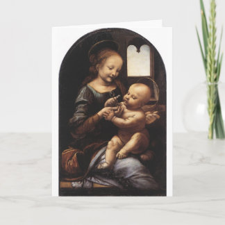 Benois Madonna by Leonardo Da Vinci circa 1478 Card