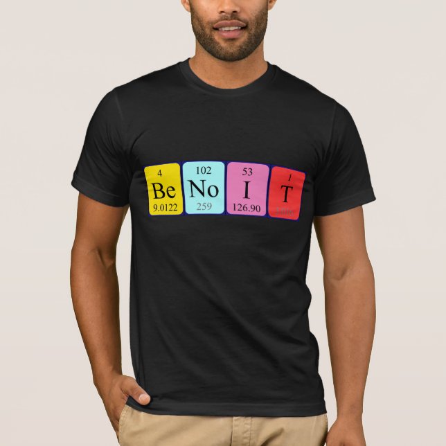 Benoit periodic table name shirt (Front)