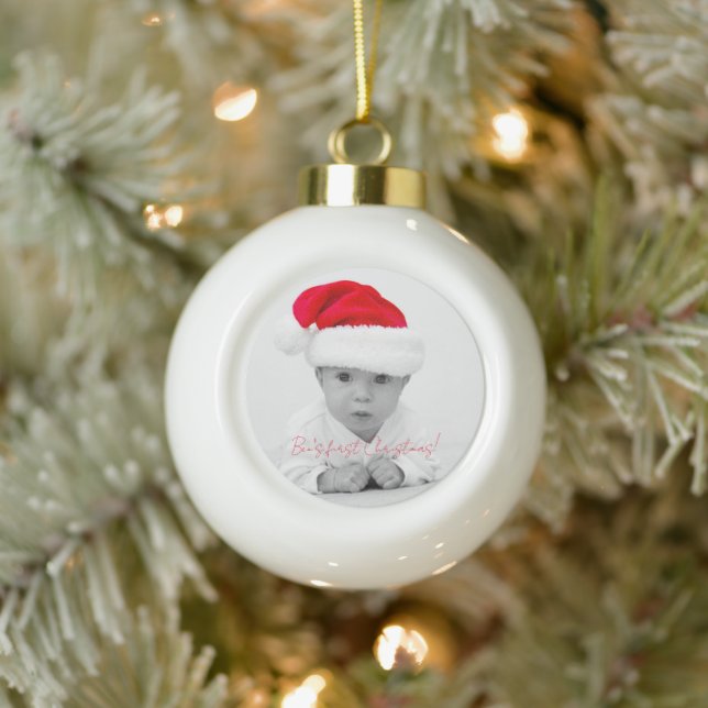 Ben's first Christmas! Ceramic Ball Christmas Ornament (Tree)