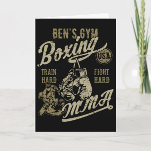 Ben's Gym Boxing Mma Retro Design For The Name Ben Card