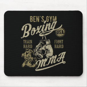 Ben's Gym Boxing Mma Retro Design For The Name Ben Mouse Pad