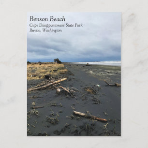 Benson Beach, Cape Disappointment, Washington Postcard