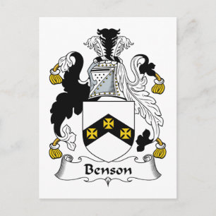 Benson Family Crest Postcard