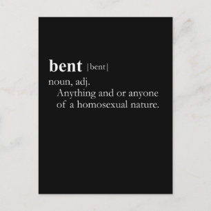 BENT (definition) Postcard