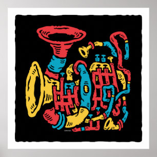 Bent Horns Composition Poster