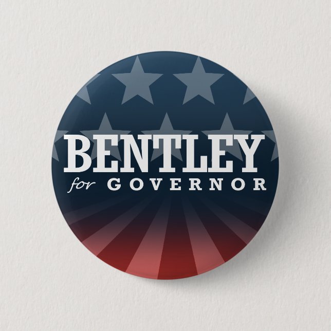 BENTLEY FOR GOVERNOR 2014 6 CM ROUND BADGE (Front)