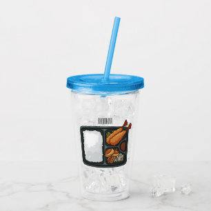 Bento cartoon illustration  acrylic tumbler