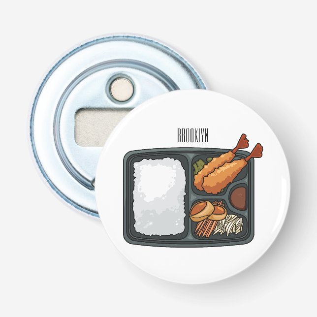 Bento cartoon illustration  bottle opener (Front)