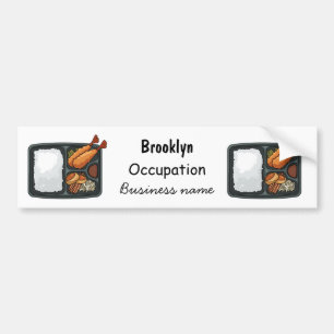 Bento cartoon illustration bumper sticker
