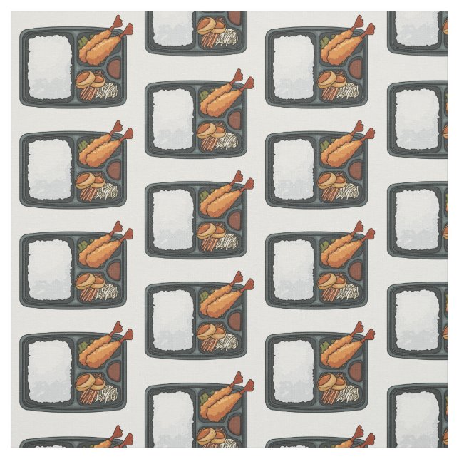 Bento cartoon illustration fabric (Swatch)