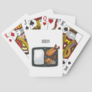 Bento cartoon illustration playing cards