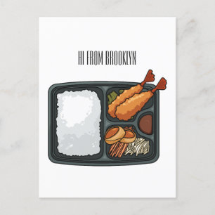 Bento cartoon illustration postcard