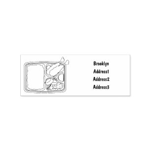 Bento cartoon illustration rubber stamp