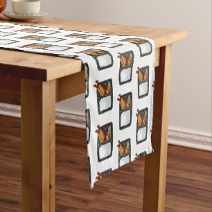 Bento cartoon illustration  short table runner