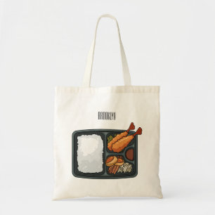 Bento cartoon illustration  tote bag