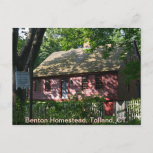Benton Homestead, Tolland, CT. Postcard