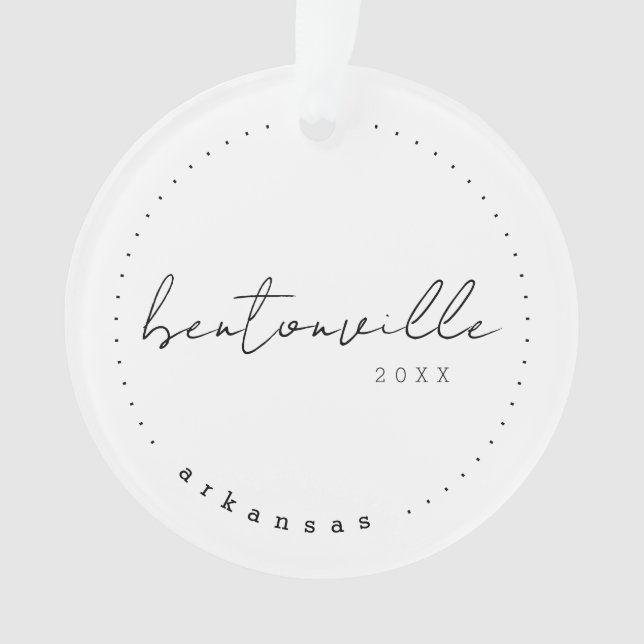 Bentonville, Arkansas AR Travel United States Ornament (Front)