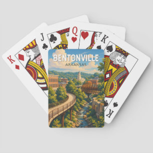 Bentonville Arkansas Illustration Travel Art Playing Cards