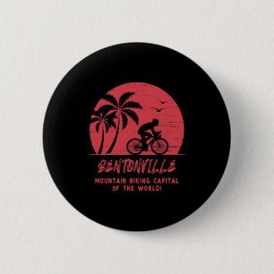 Bentonville Arkansas Mountain Biking 6 Cm Round Badge