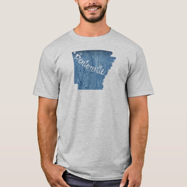 Bentonville Arkansas Wood Grain T-Shirt (Front)