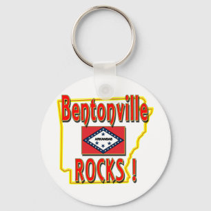 Bentonville Rocks ! (red) Key Ring
