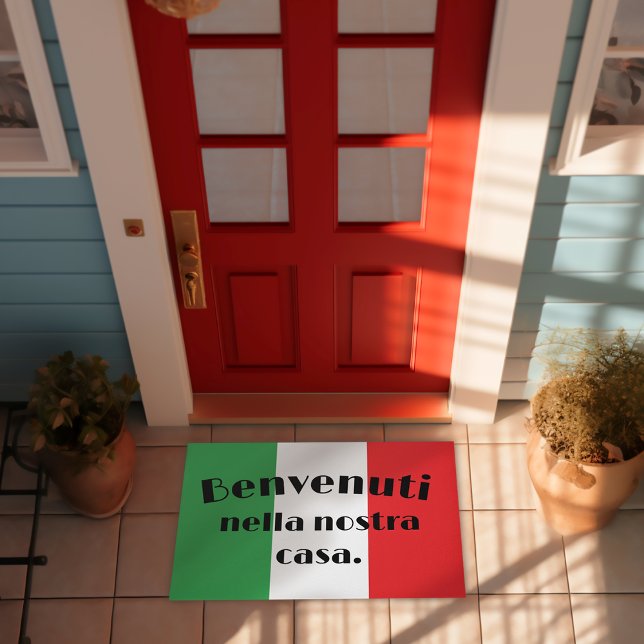 Benvenuti Nella Nostra Casa Flag of Italy Doormat (Creator Uploaded)