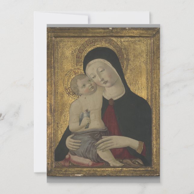 Benvenuto di Giovanni - Virgin and Child Invitation (Front)