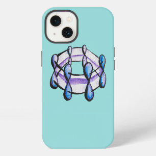 Benzene Molecule Organic Chemistry Art In Blue iPhone 13 Case
