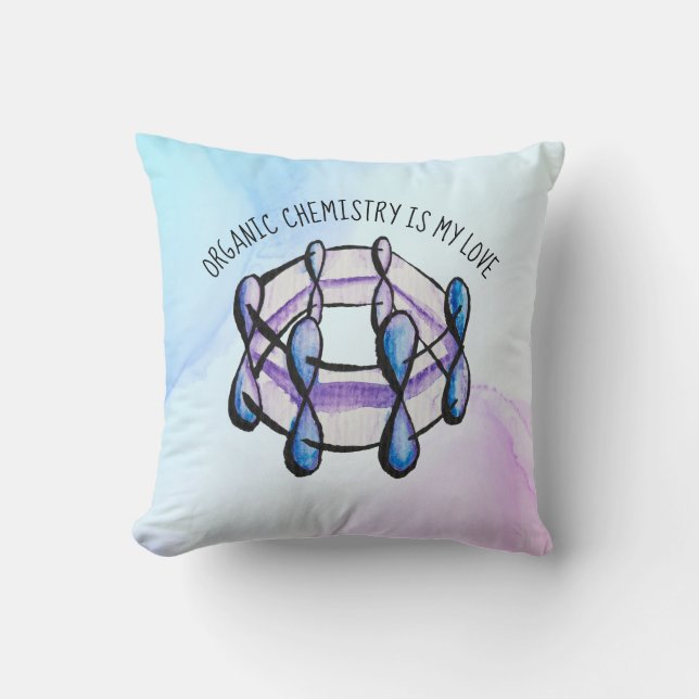 Benzene Molecule Organic Chemistry Cushion (Front)