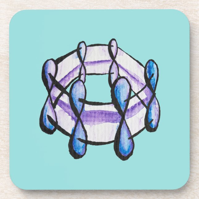 Benzene Molecule Organic Chemistry Student Teacher Coaster (Front)