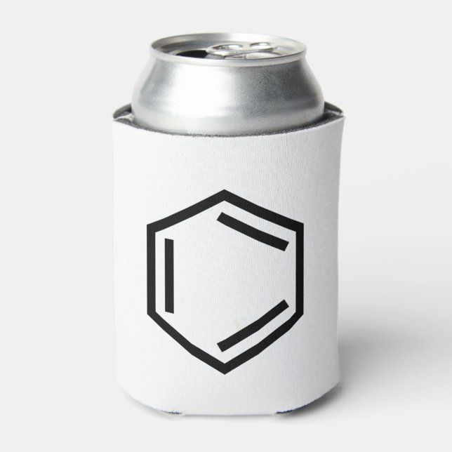 BENZENE RING SYMBOL CAN COOLER (Can Front)