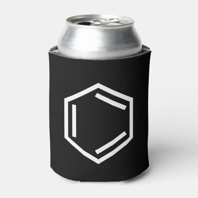 BENZENE RING SYMBOL CAN COOLER (Can Front)