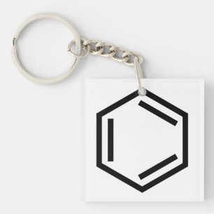 BENZENE RING SYMBOL KEY RING
