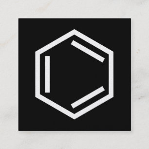 BENZENE RING SYMBOL SQUARE BUSINESS CARD