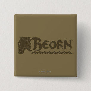 BEORN™ Bear Head Name 15 Cm Square Badge