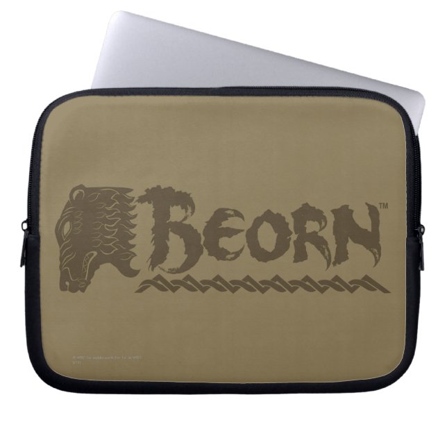 BEORN™ Bear Head Name Laptop Sleeve (Front)