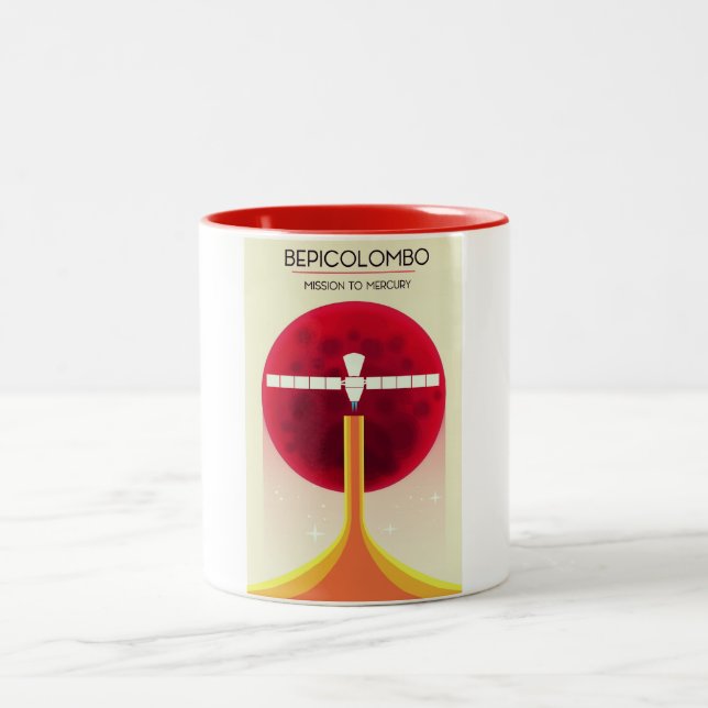 BepiColombo mission to mercury Two-Tone Coffee Mug (Center)