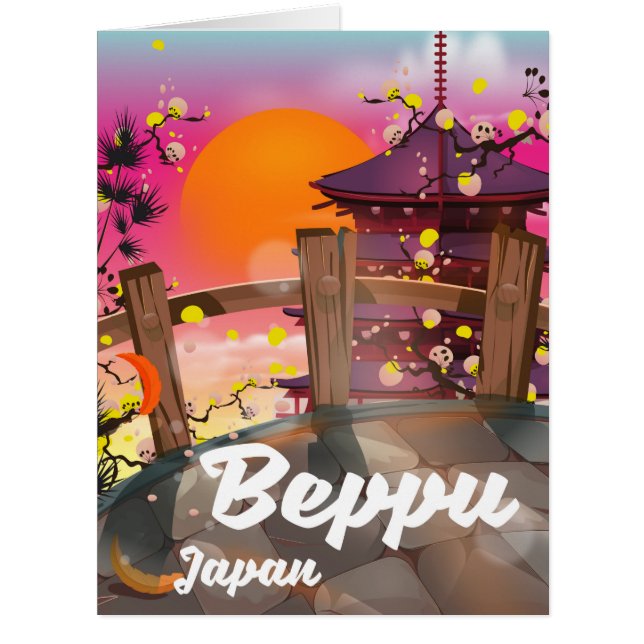 Beppu Japanese travel poster (Front)