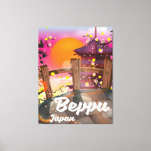Beppu Japanese travel poster Canvas Print