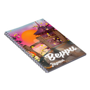 Beppu Japanese travel poster Notebook
