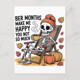 Ber Months Make Me Happy You Not So Much Xmas Announcement Postcard