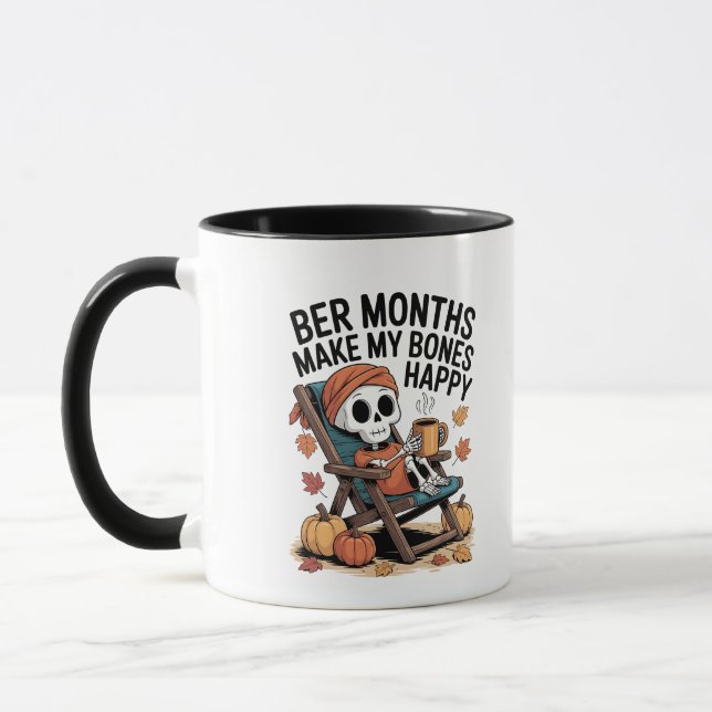 Ber Months Make My Bones Happy Christmas  Mug (Left)