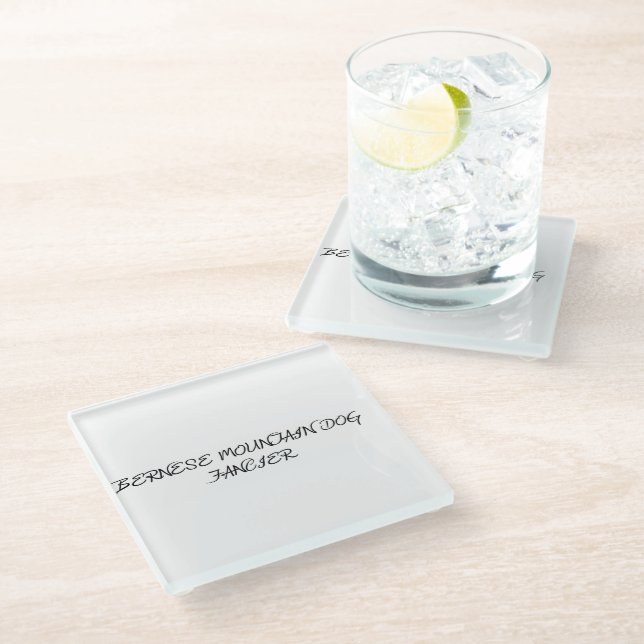 ber mt dog fancier glass coaster (Angled)