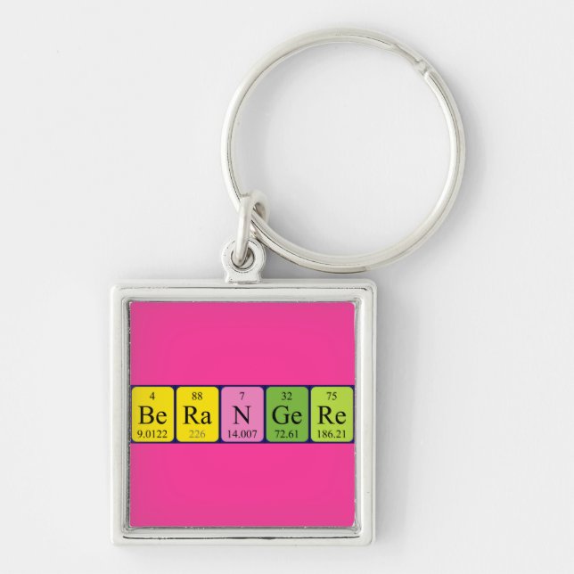 Berangere periodic table name keyring (Front)