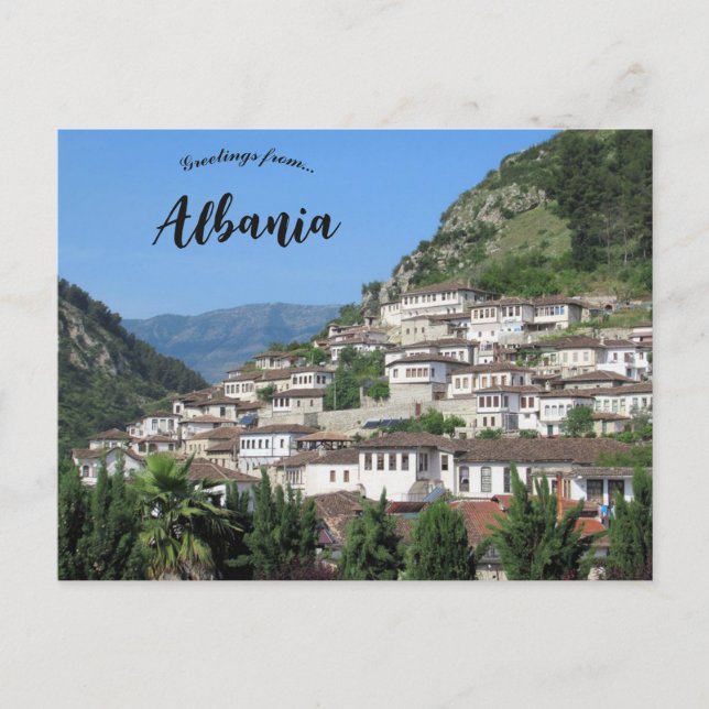 Berat City of a Thousand Windows Albania Postcard (Front)