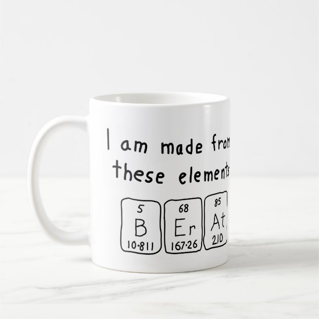 Berat periodic table name mug (Left)