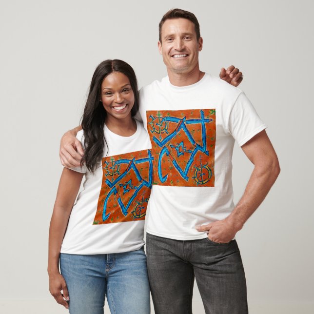 Berber Amazigh motifs, abstract signs and symbols T-Shirt (Unisex)