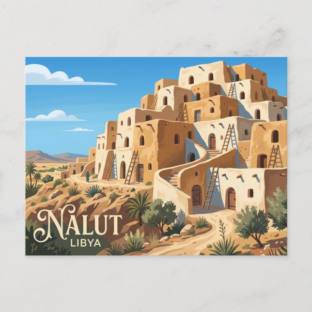 Berber Ghorfa Libya Postcard (Front)