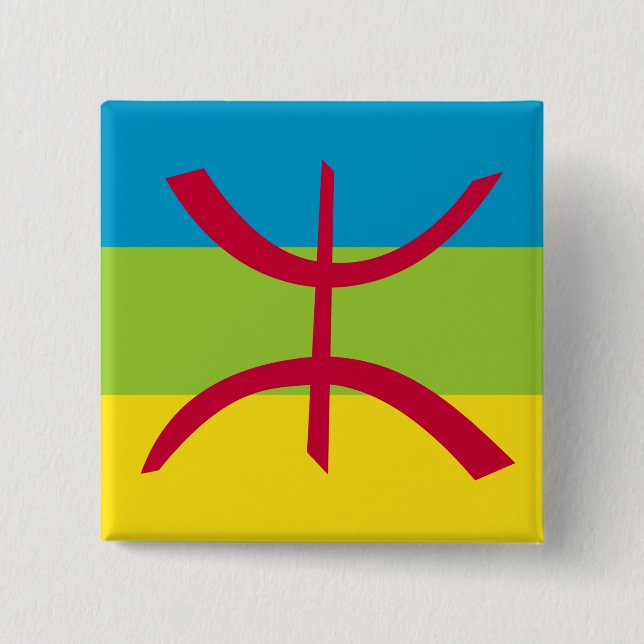 Berber Kabyle Berbers Amazigh Flag Pin Badge  (Front)
