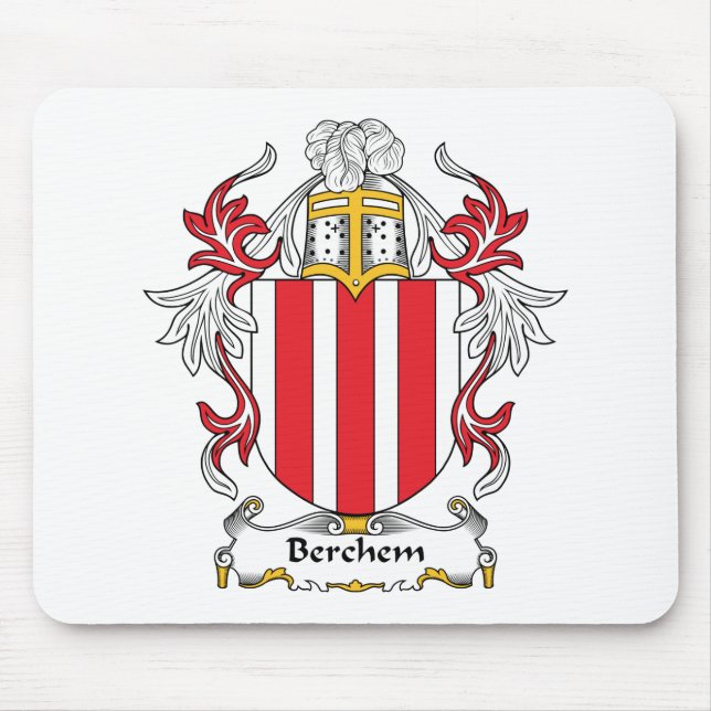 Berchem Family Crest Mouse Pad (Front)